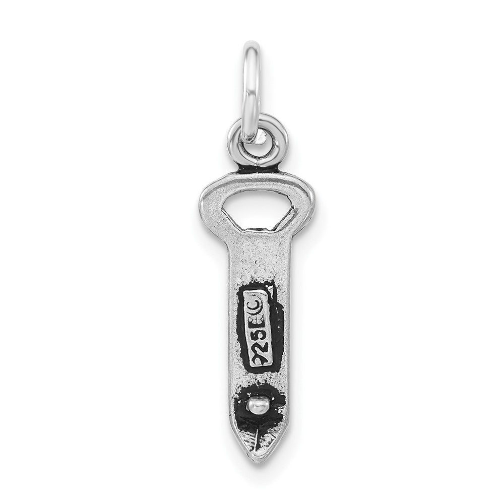 Sterlingsilber Poliert & Antikisiert Bottle Opener Charm