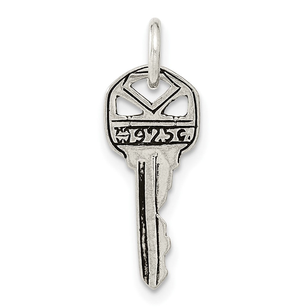 Sterlingsilber Antikisiert Key Charm