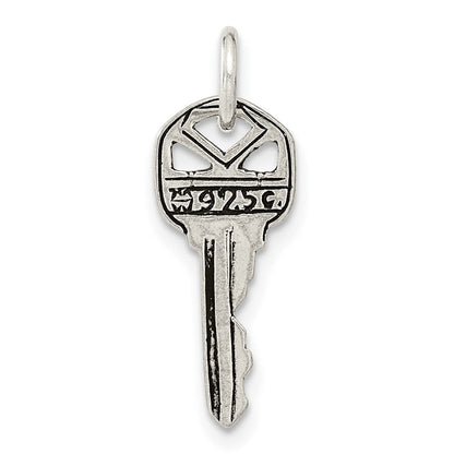 Sterlingsilber Antikisiert Key Charm