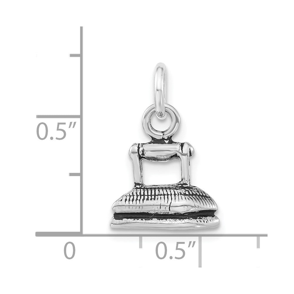 Sterlingsilber 3-d Antikisiert Clothing Iron Charm