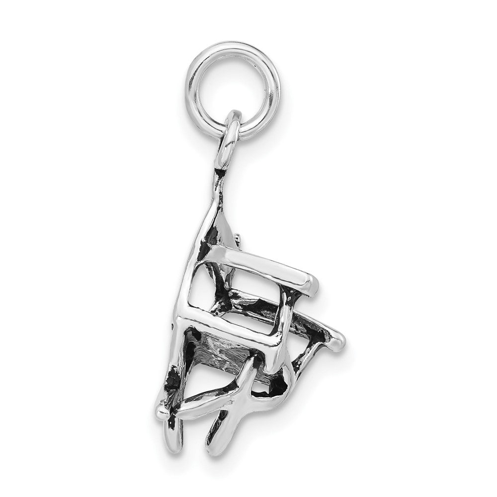Sterlingsilber 3-d Poliert & Antikisiert Directors Chair Charm