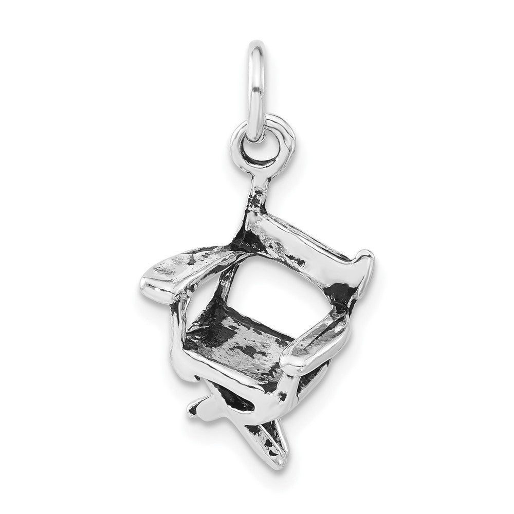 Sterlingsilber 3-d Poliert & Antikisiert Directors Chair Charm
