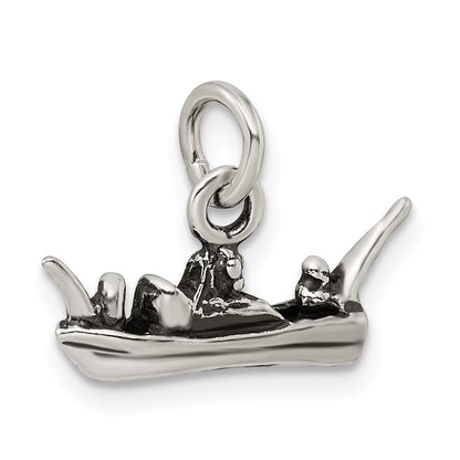 Sterlingsilber Antikisiert Boot Charm