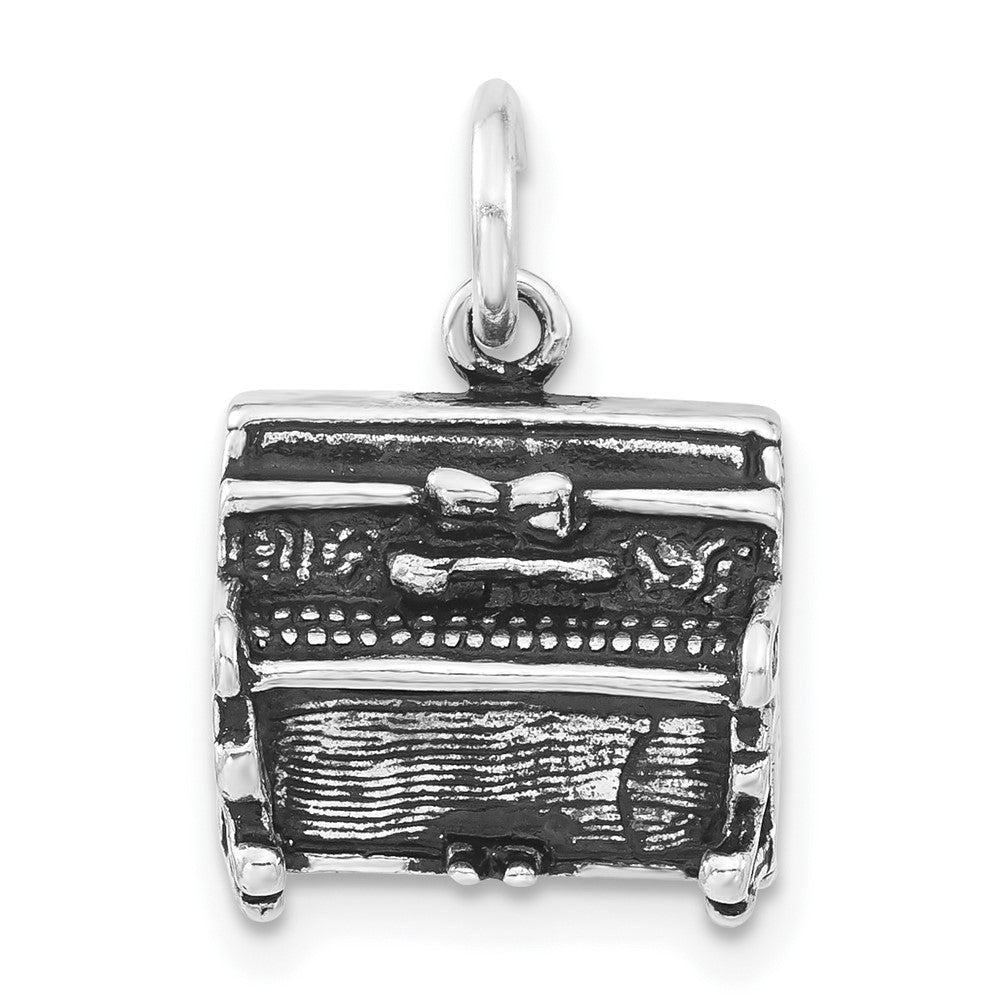 Sterlingsilber 3-d Antikisiert Klavier Charm