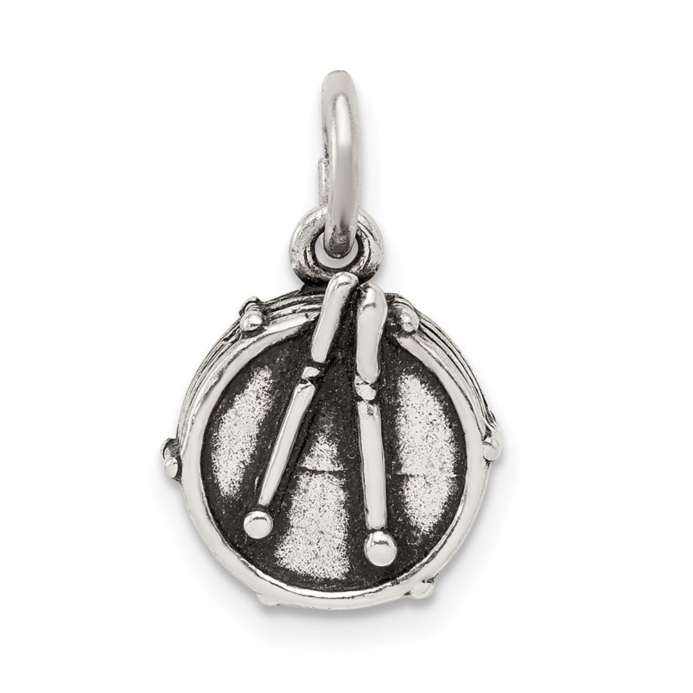 Sterlingsilber Antikisiert Drum Charm