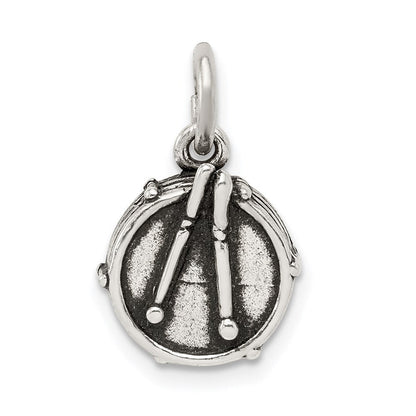Sterlingsilber Antikisiert Drum Charm