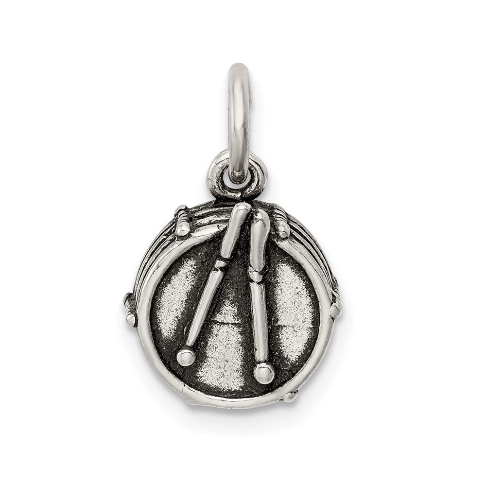 Sterlingsilber Antikisiert Drum Charm