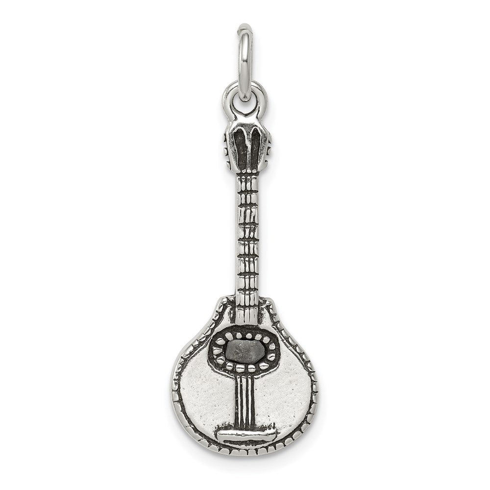 Sterlingsilber Antikisiert Mandolin Charm