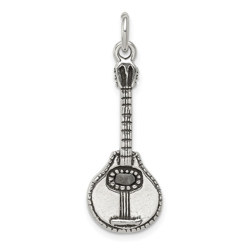 Sterlingsilber Antikisiert Mandolin Charm