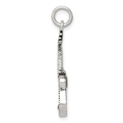 Sterlingsilber Antikisiert Acoustic Gitarre Charm