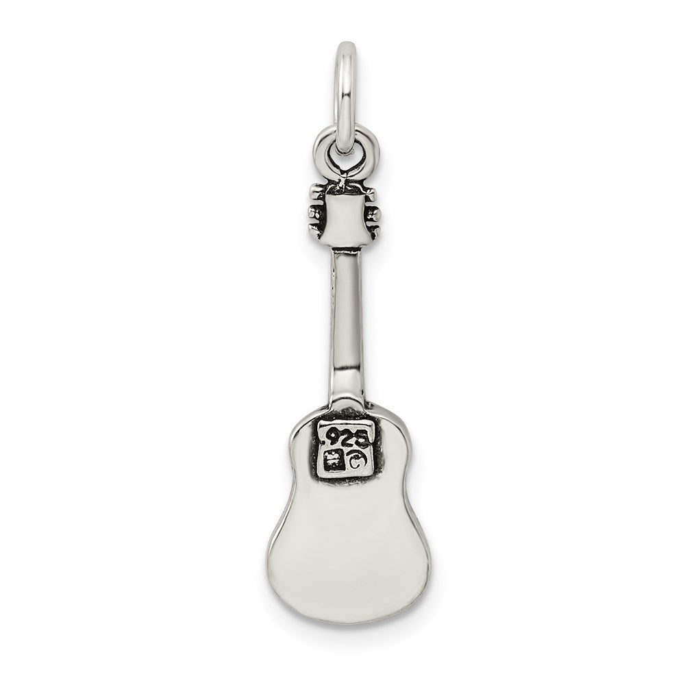 Sterlingsilber Antikisiert Acoustic Gitarre Charm