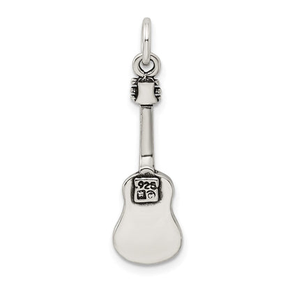 Sterlingsilber Antikisiert Acoustic Gitarre Charm