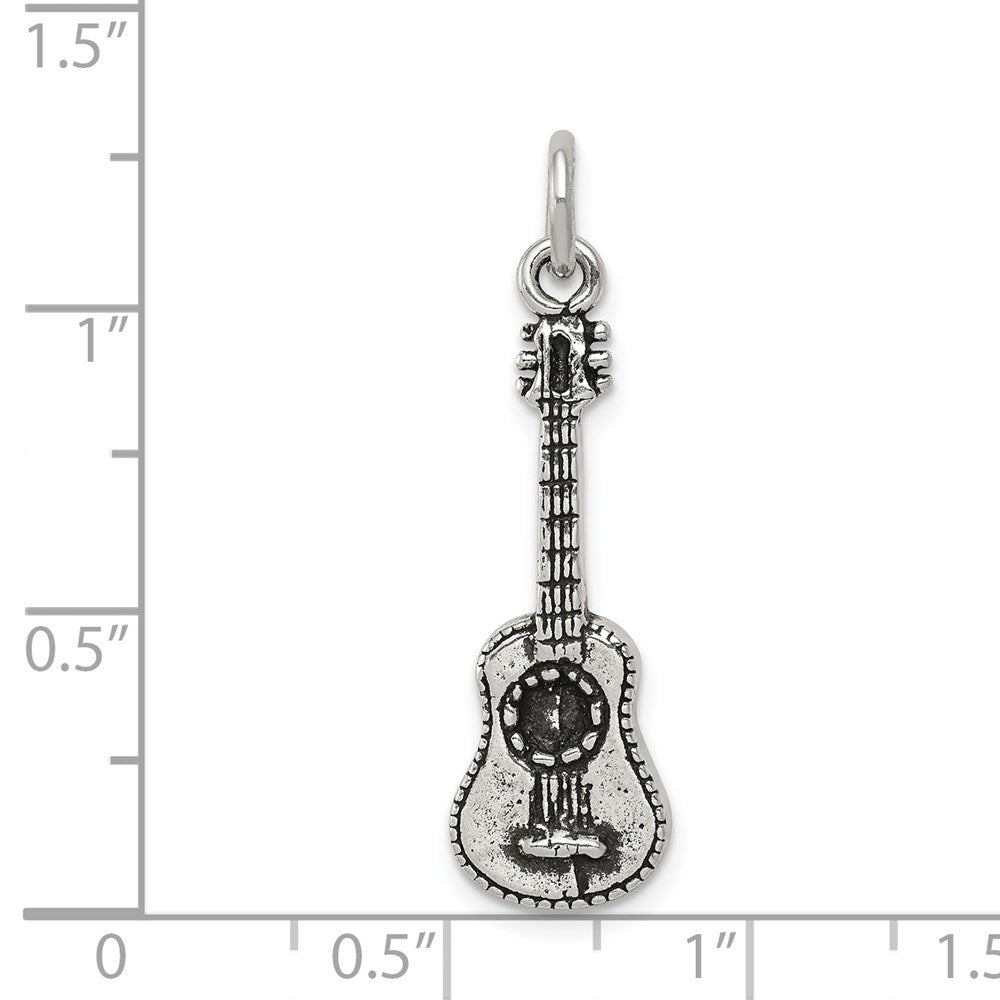 Sterlingsilber Antikisiert Acoustic Gitarre Charm