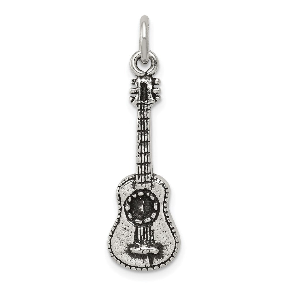 Sterlingsilber Antikisiert Acoustic Gitarre Charm