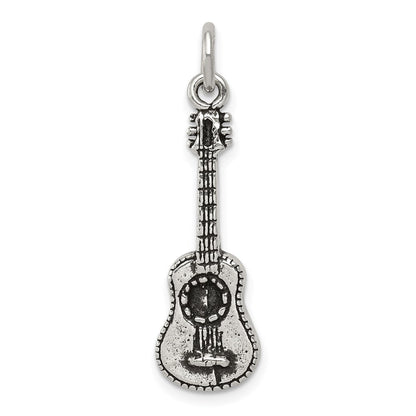 Sterlingsilber Antikisiert Acoustic Gitarre Charm