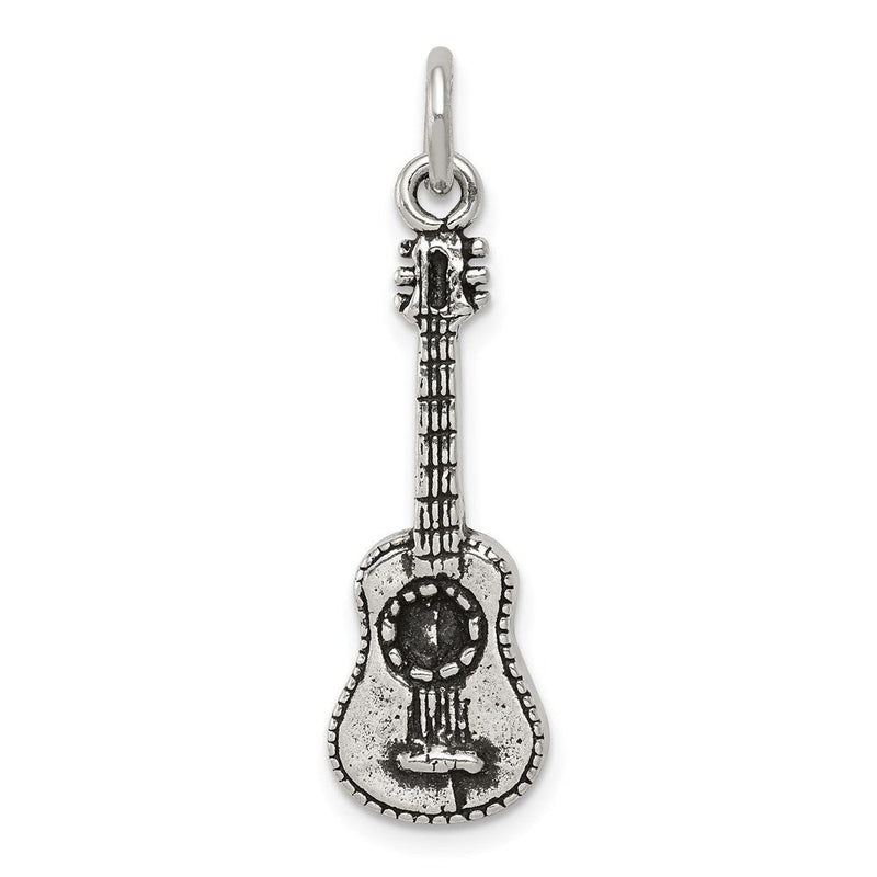 Sterlingsilber Antikisiert Acoustic Gitarre Charm