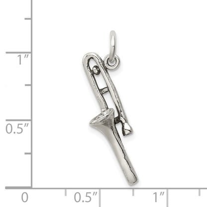 Sterlingsilber Antikisiert Trombone Charm