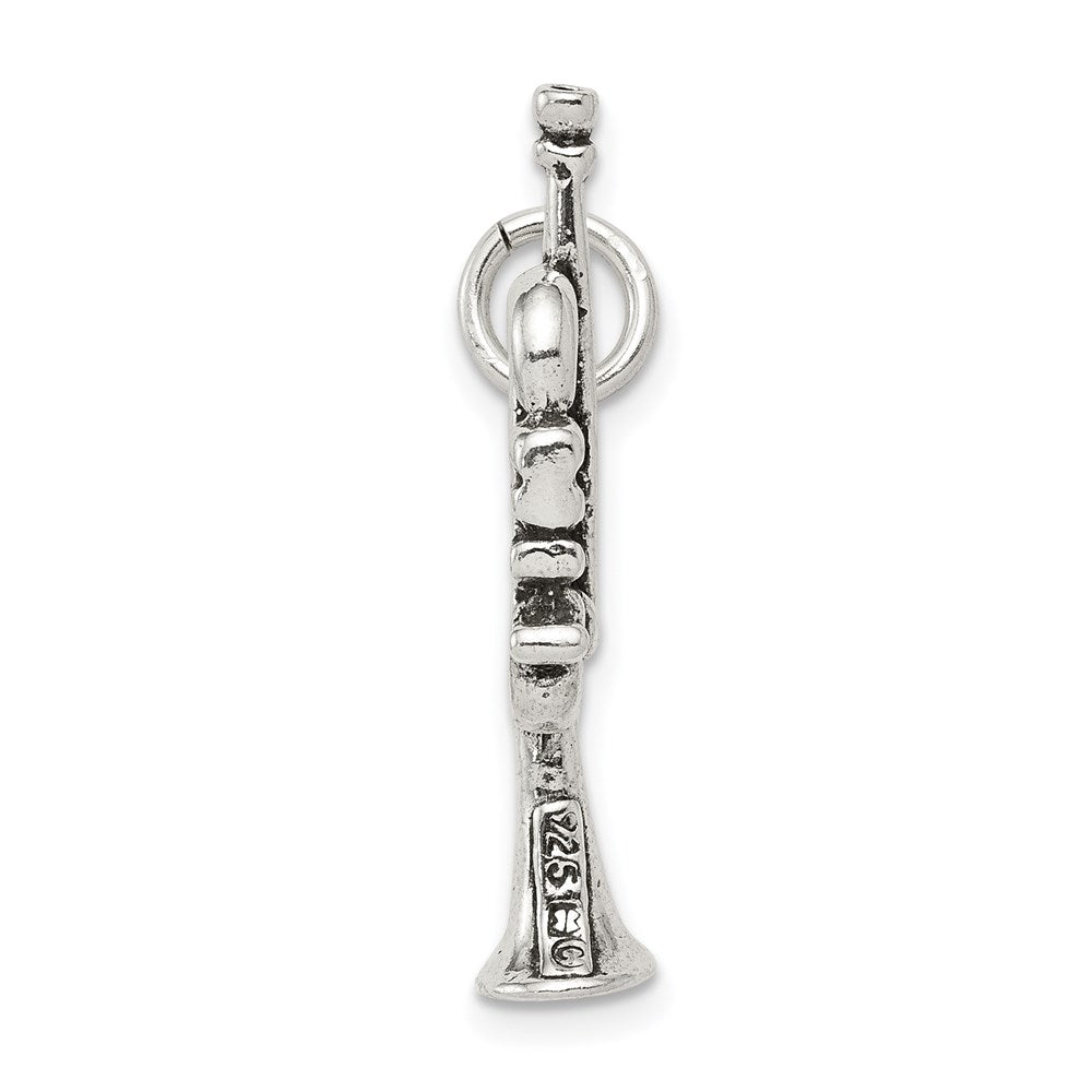 Sterlingsilber Antikisiert Trumpet Charm