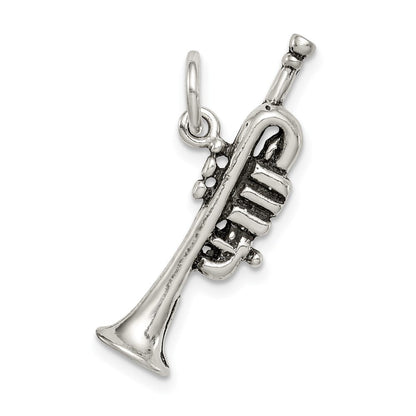Sterlingsilber Antikisiert Trumpet Charm