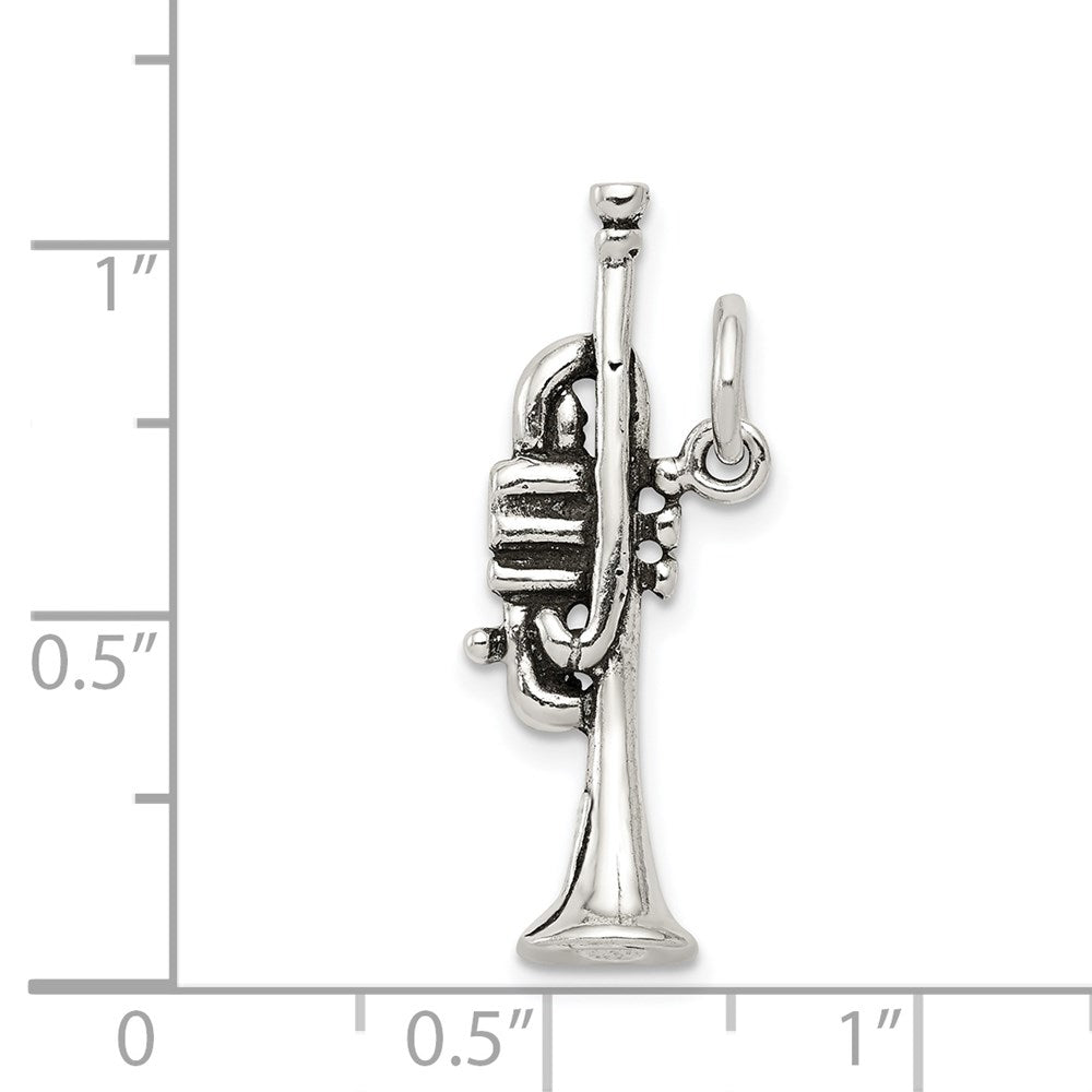 Sterlingsilber Antikisiert Trumpet Charm
