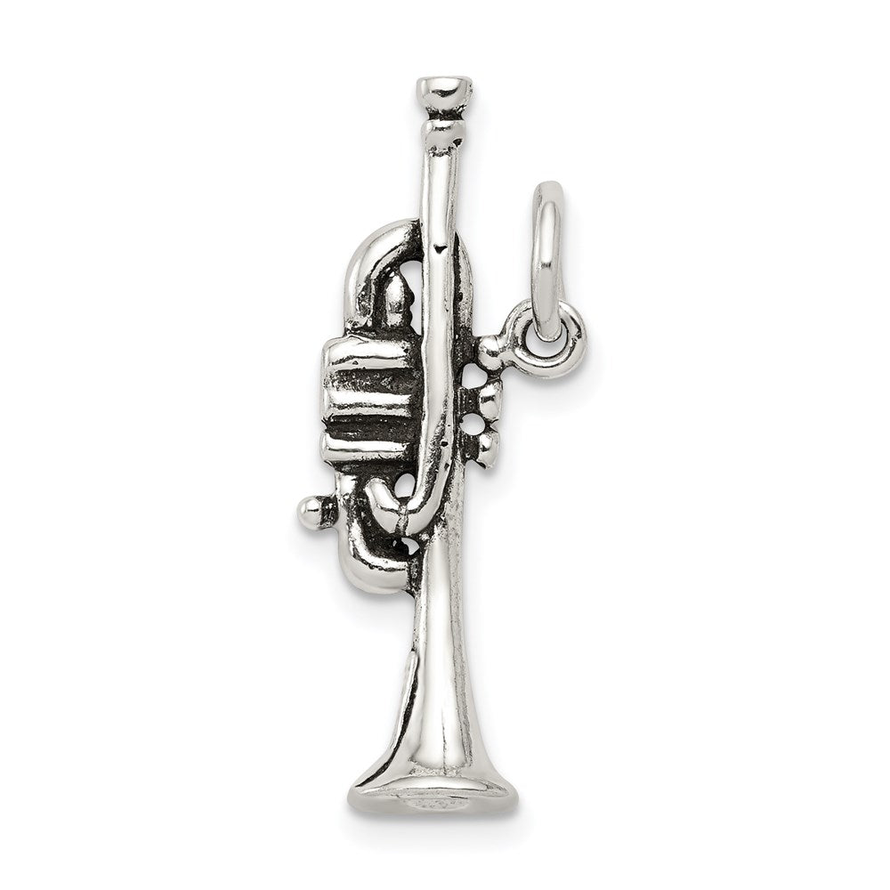 Sterlingsilber Antikisiert Trumpet Charm