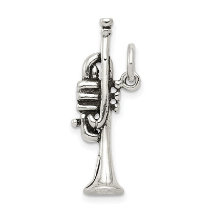 Sterlingsilber Antikisiert Trumpet Charm