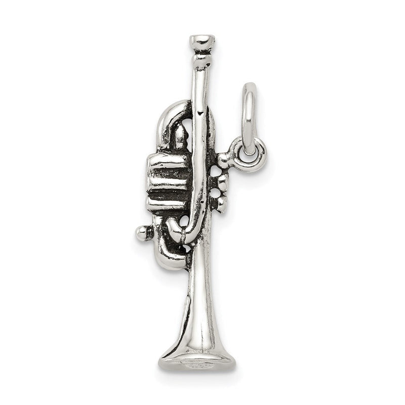 Sterlingsilber Antikisiert Trumpet Charm