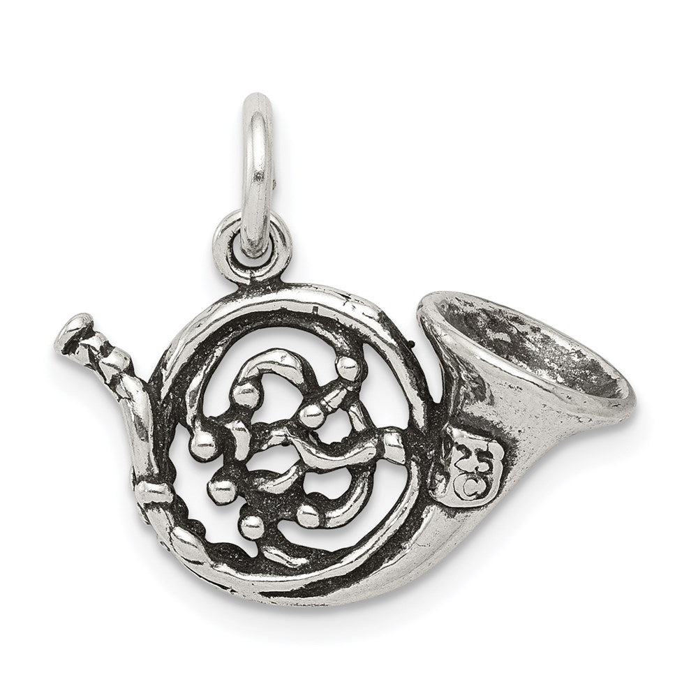 Sterlingsilber Antikisiert French Horn Charm