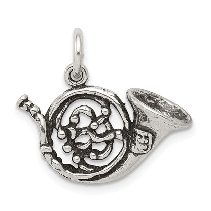 Sterlingsilber Antikisiert French Horn Charm
