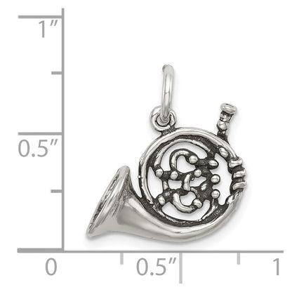 Sterlingsilber Antikisiert French Horn Charm