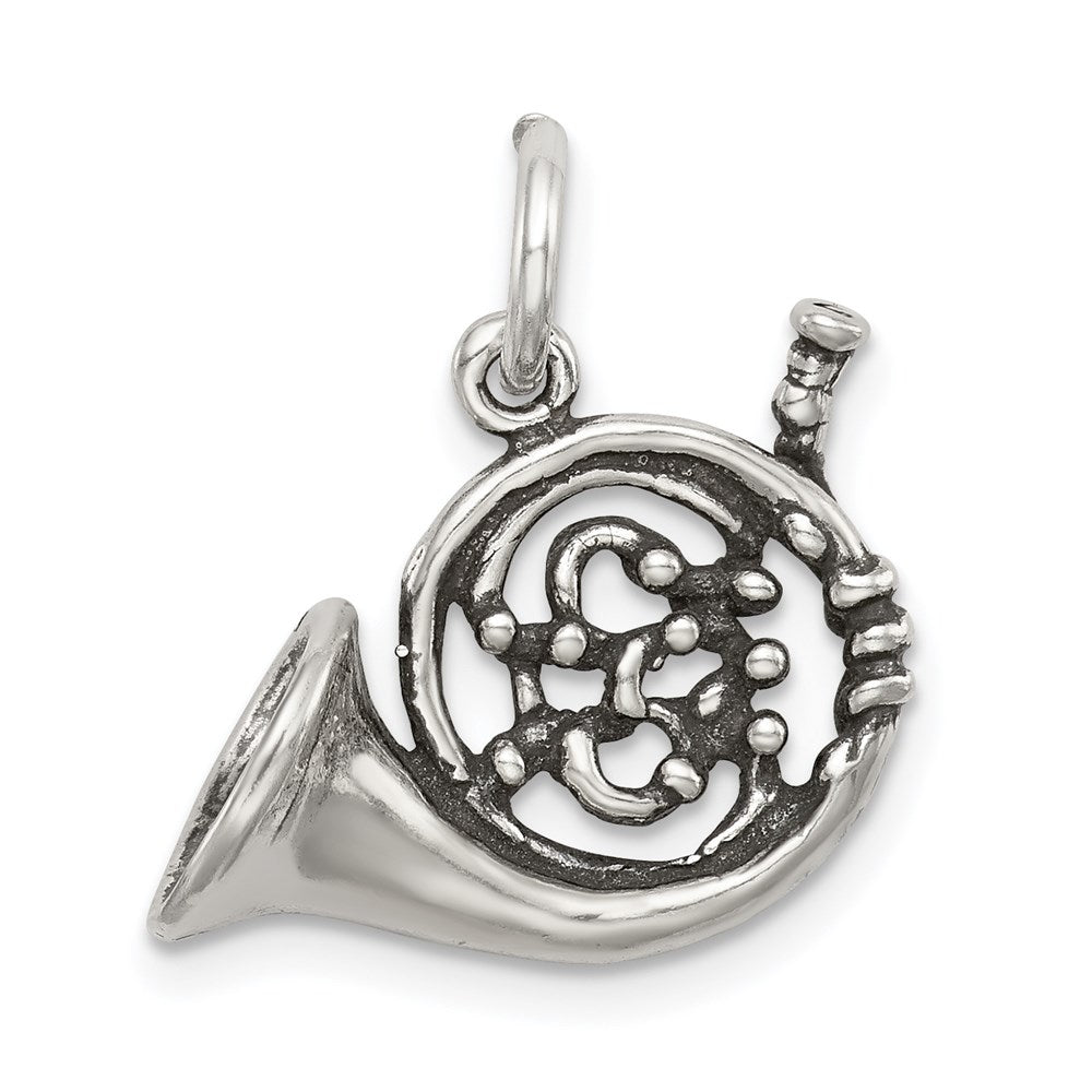 Sterlingsilber Antikisiert French Horn Charm