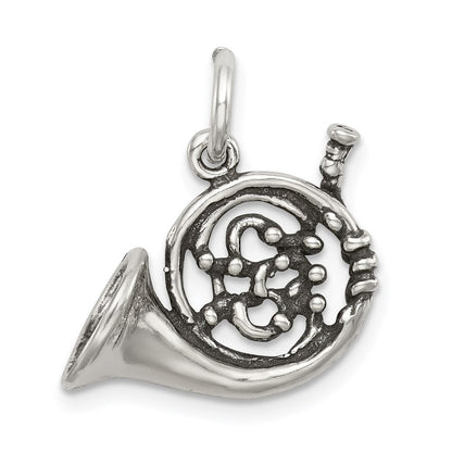 Sterlingsilber Antikisiert French Horn Charm