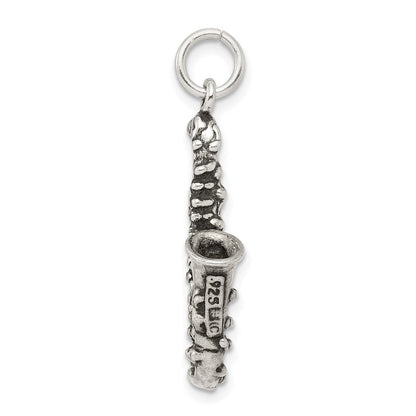 Sterlingsilber Antikisiert Saxophone Charm