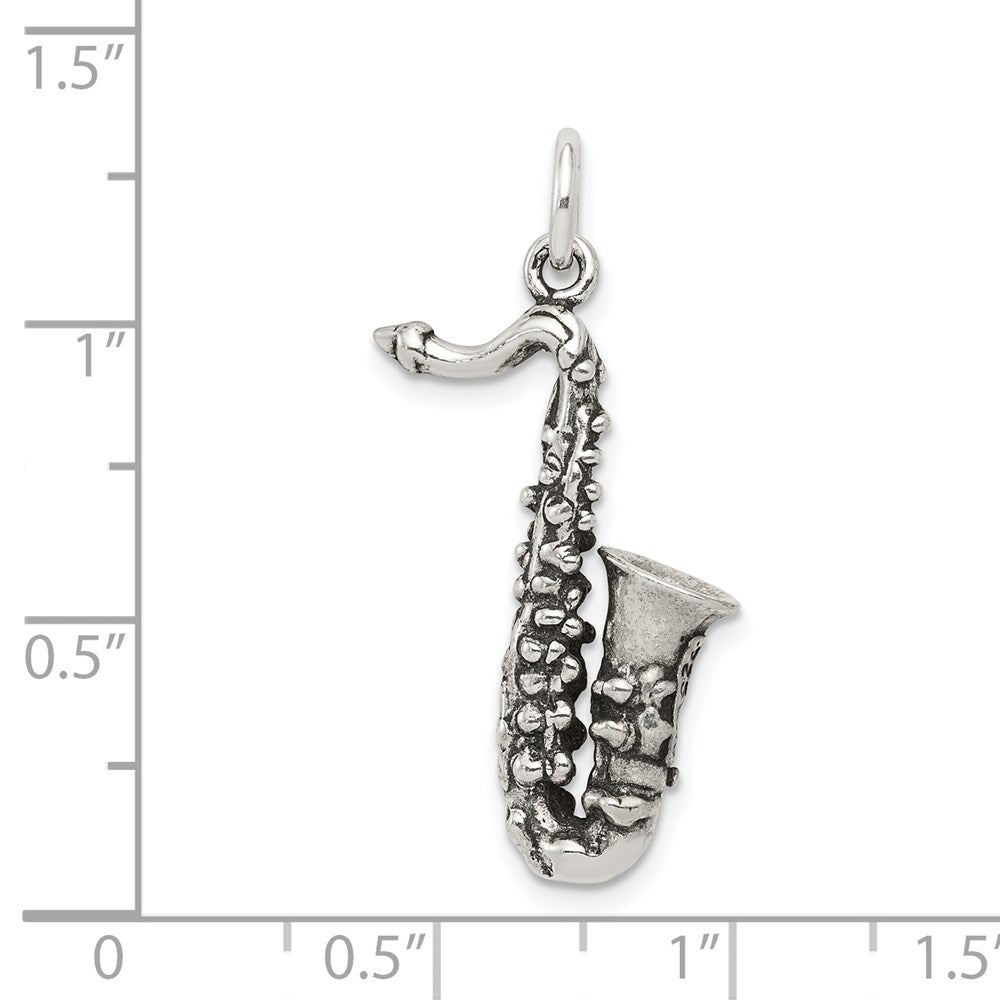 Sterlingsilber Antikisiert Saxophone Charm
