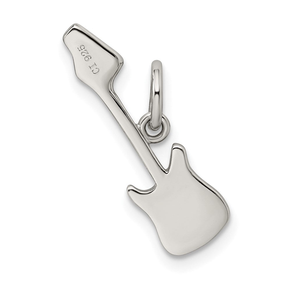 Sterlingsilber Rhodiniert Electric Gitarre Charm
