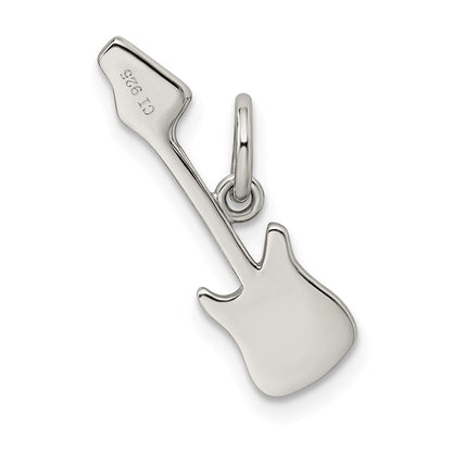 Sterlingsilber Rhodiniert Electric Gitarre Charm