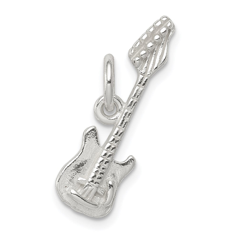 Sterlingsilber Rhodiniert Electric Gitarre Charm