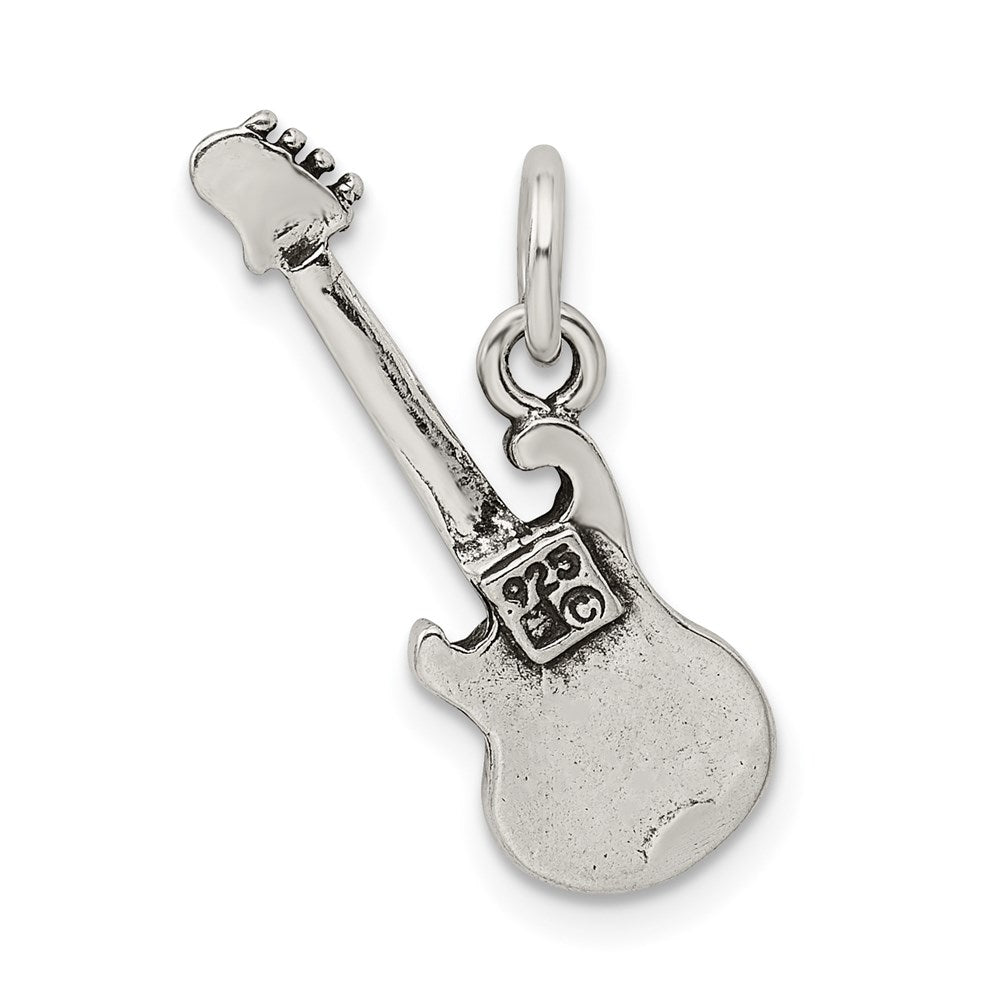 Sterlingsilber Antikisiert Electric Gitarre Charm