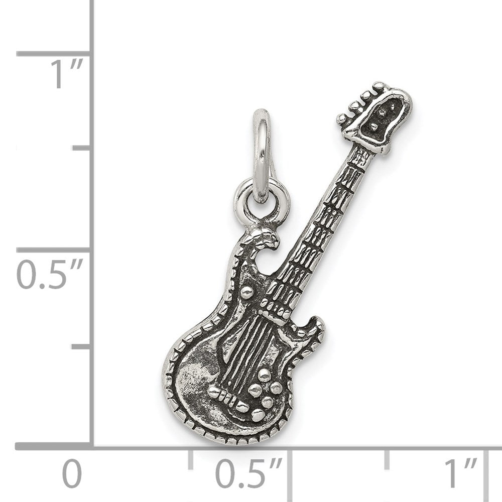 Sterlingsilber Antikisiert Electric Gitarre Charm