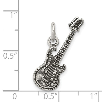 Sterlingsilber Antikisiert Electric Gitarre Charm