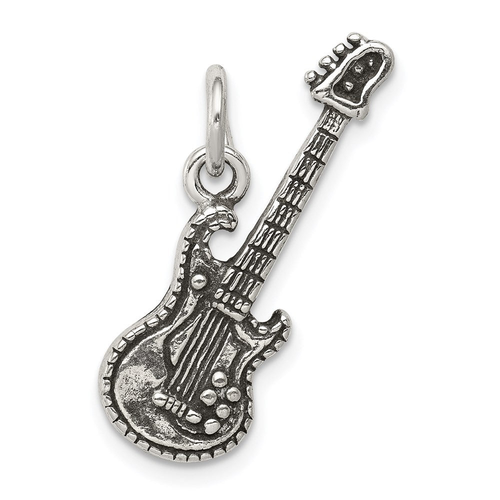 Sterlingsilber Antikisiert Electric Gitarre Charm