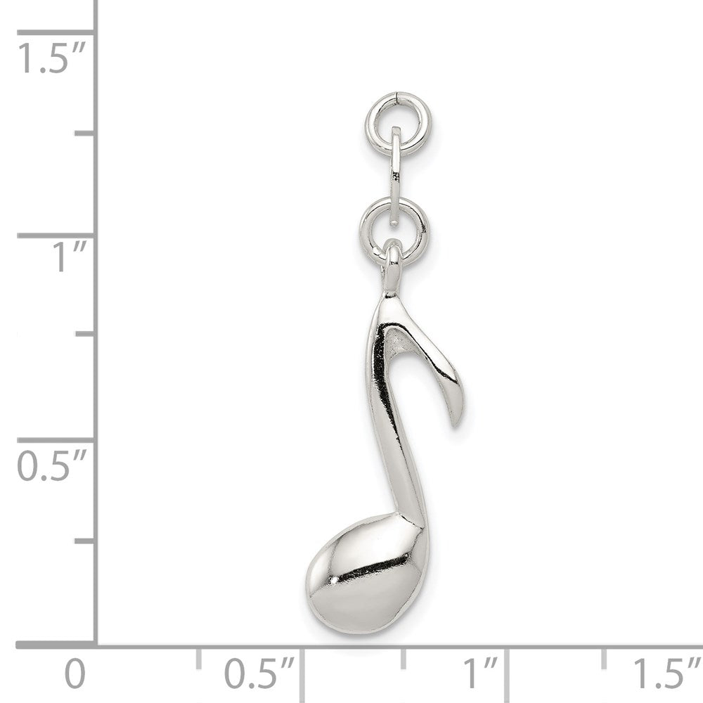 Sterlingsilber Poliert Musik Note Charm