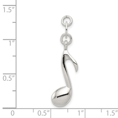 Sterlingsilber Poliert Musik Note Charm