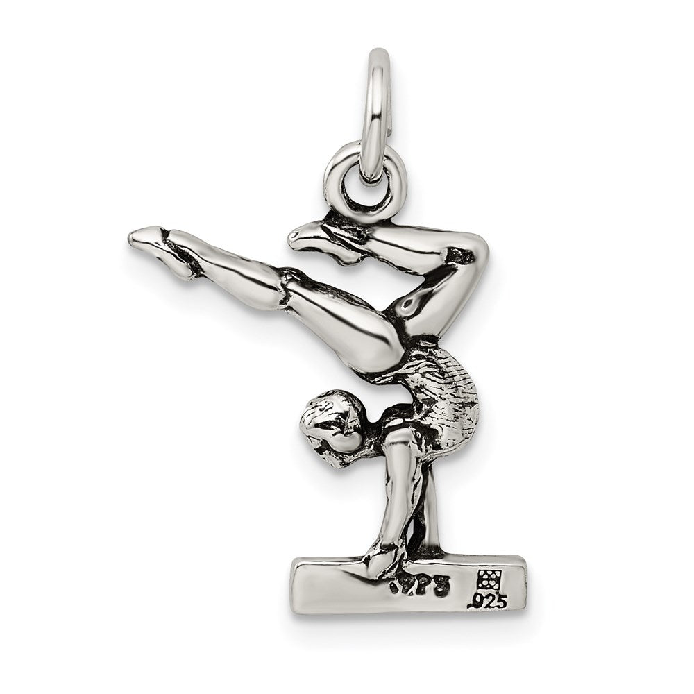 Sterlingsilber Antikisiert Gymnasts Charm