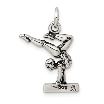 Sterlingsilber Antikisiert Gymnasts Charm