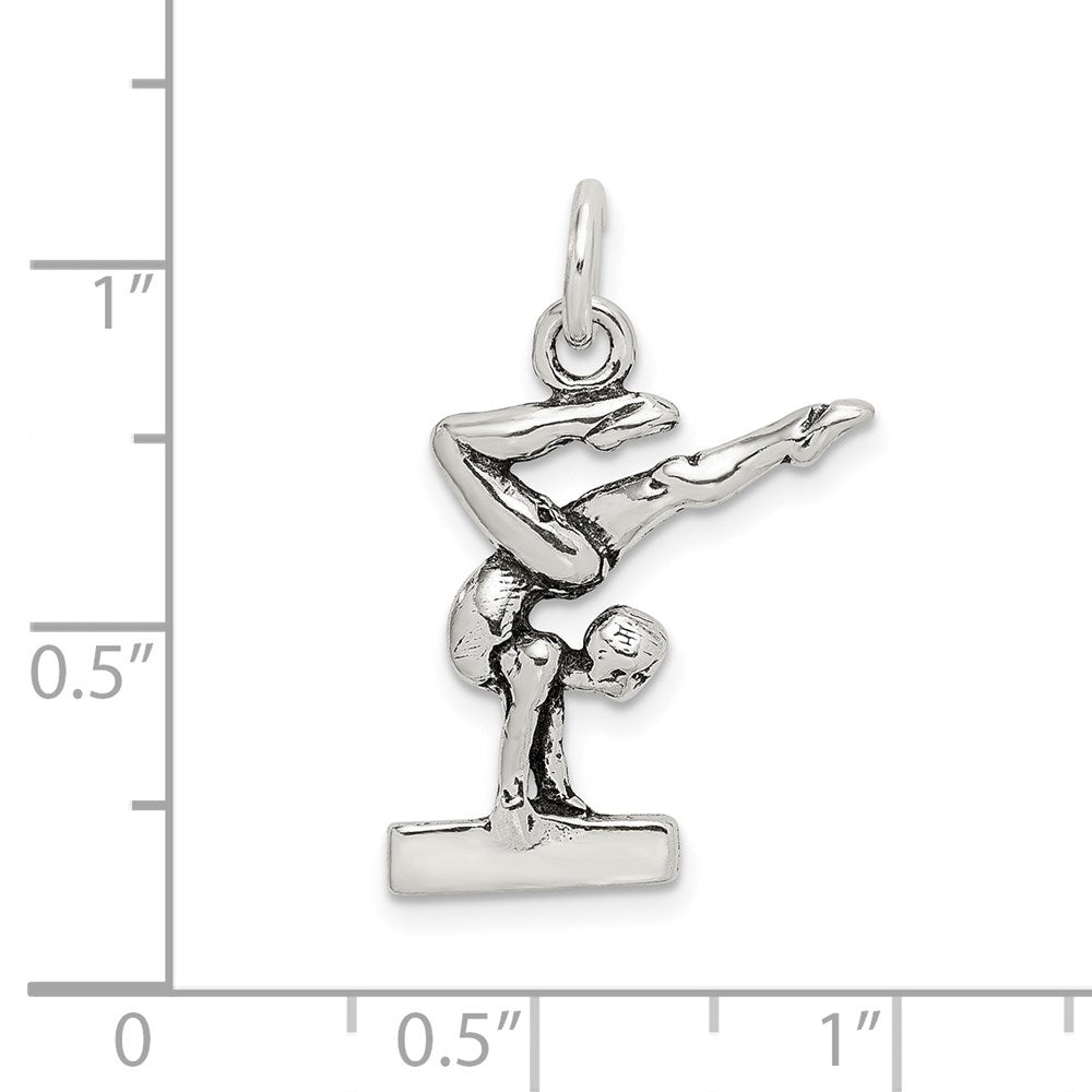 Sterlingsilber Antikisiert Gymnasts Charm