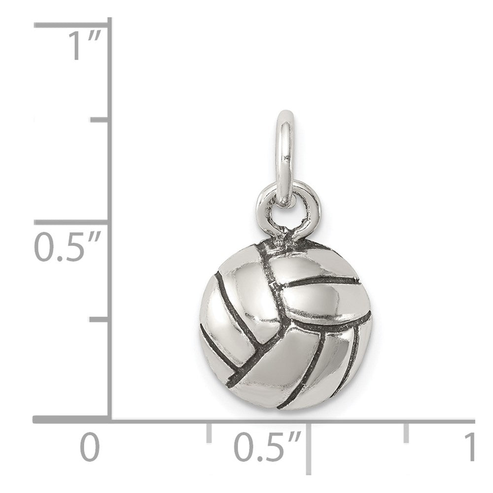 Sterlingsilber Antikisiert Volleyball Charm