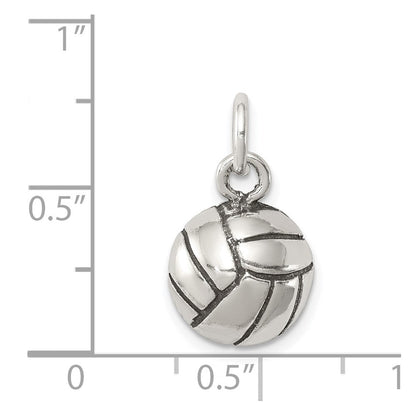 Sterlingsilber Antikisiert Volleyball Charm