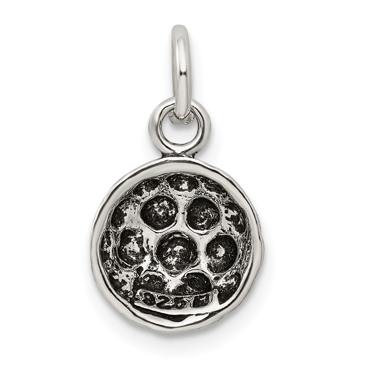 Sterlingsilber Antikisiert Fußball Kugel Charm