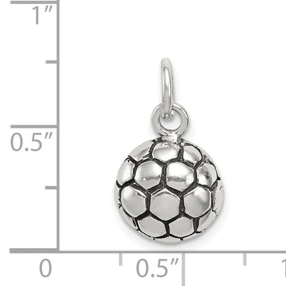 Sterlingsilber Antikisiert Fußball Kugel Charm